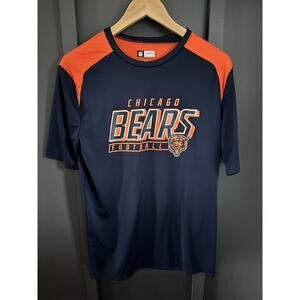 NFL Chicago Bears Men’s Dry Fit Medium Short Sleeve Shirt - Orange Blue
